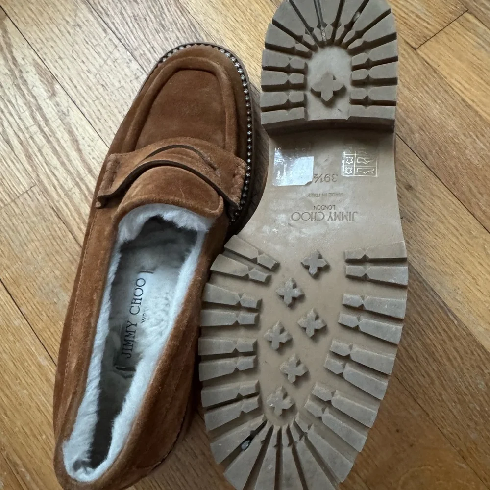 Jimmy Choo Brown Suede Women's Loafers - Picture 4 of 4